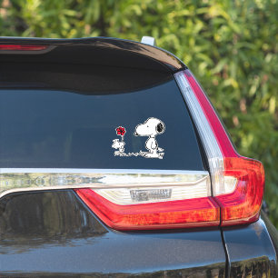 Sticker cacahuètes   Snoopy & Woodstock Rouge & Noir