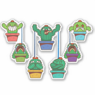 Sticker cactus de noël
