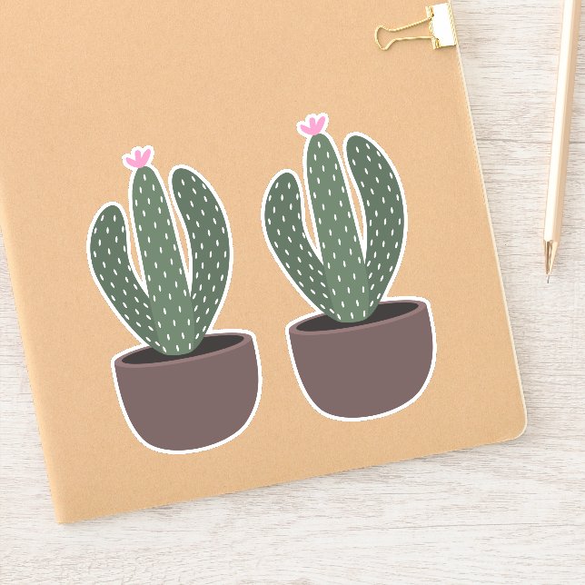 Sticker Cactus en pot (Carnet)