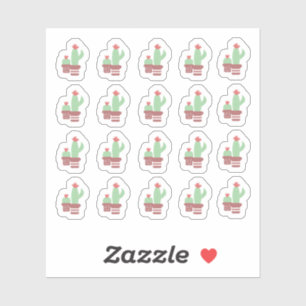 Sticker Cactus Terracotta Pots Formes Jungle Florale