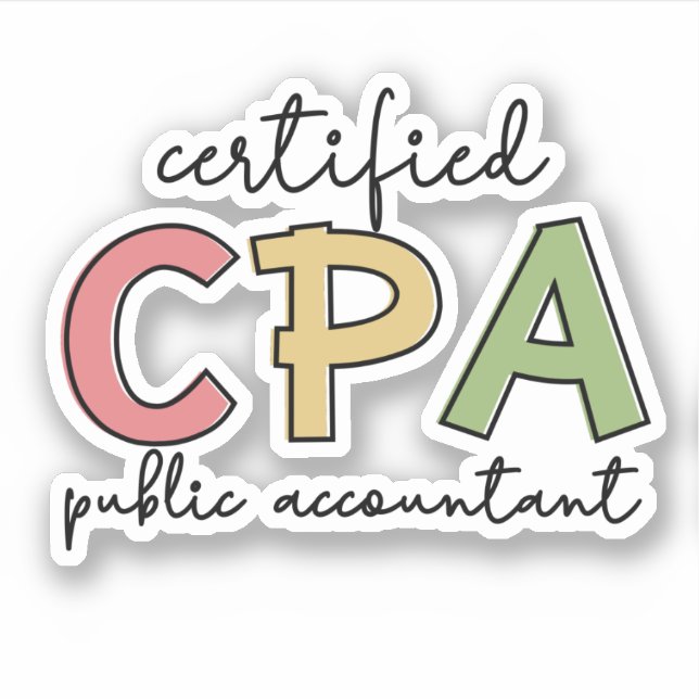 Sticker Cadeau comptable public certifié CPA (Devant)
