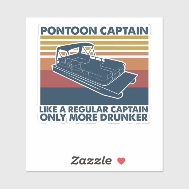 Sticker Cadeau de bateau | Drôle idée cadeau de bateau Pon (Feuille)