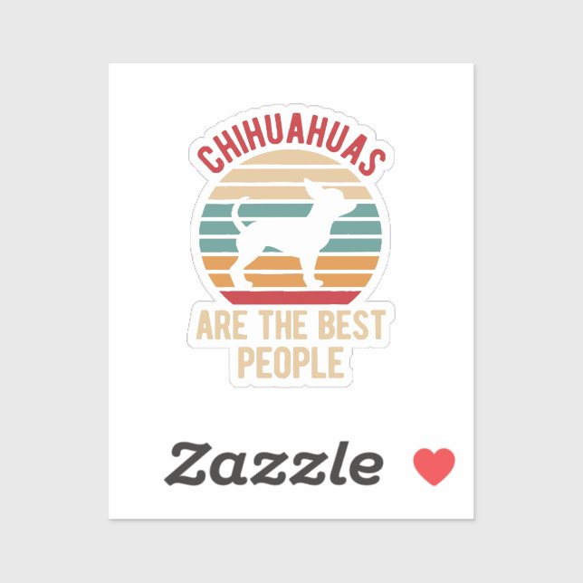 Sticker Cadeau de chiens Chihuahua drôles (Feuille)