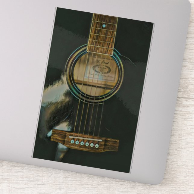 Sticker cadeau de guitare classique pour papa (Détail)