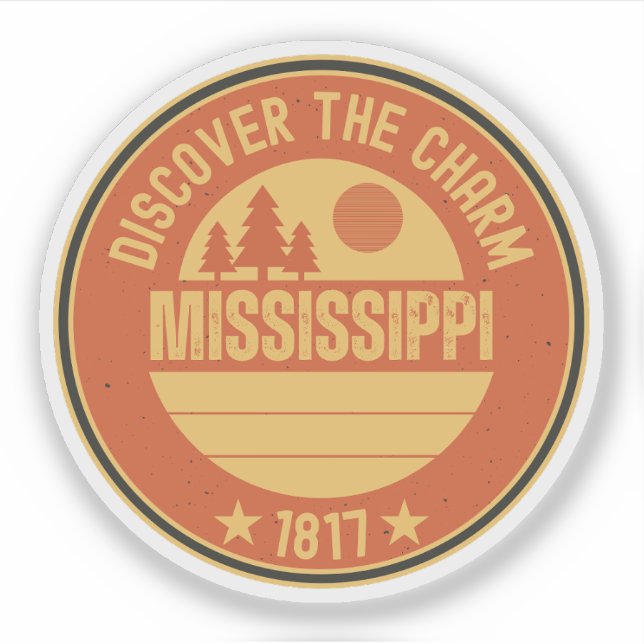Sticker Cadeau de l'État du Mississippi - Cadeau de l'État (Devant)