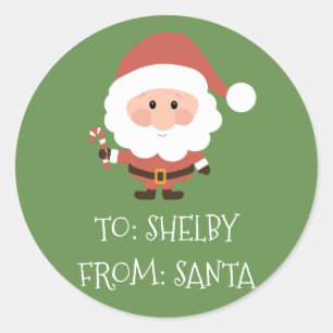 Sticker cadeau de Noël de Père Noël