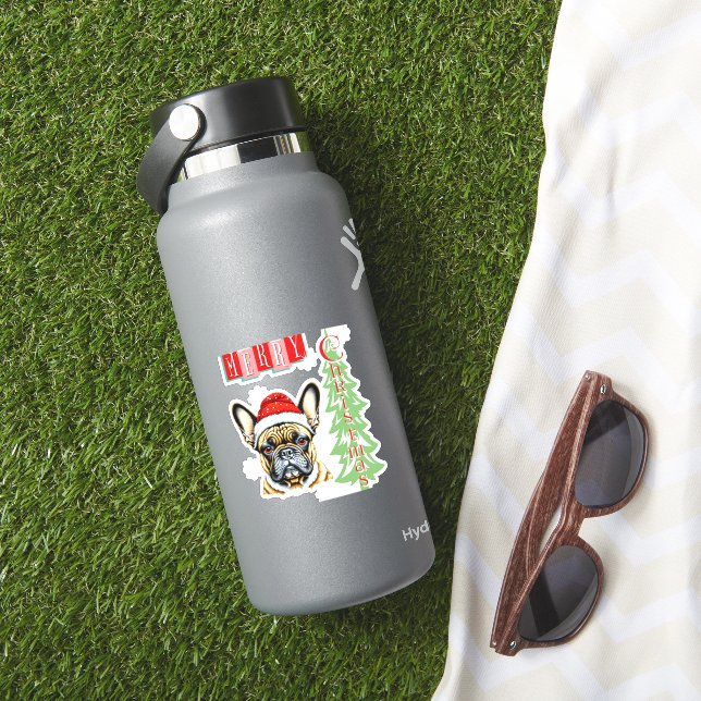 Sticker Cadeau de Noël pour Bulldog (HydroFlask Insitu)