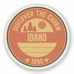 Sticker Cadeau de paysage panoramique de l'Idaho Gem State