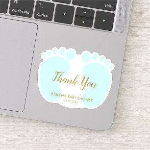 Sticker Cadeau de remerciement pour la fête de bébé garçon