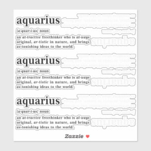 Sticker Cadeau Définition Aesthetic Astrologie Verseau