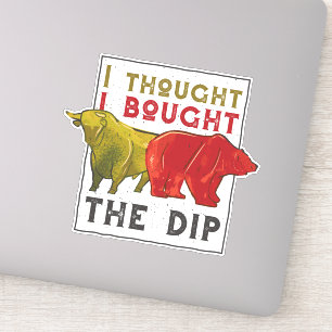 Sticker Cadeau des day traders - Citation Taureau et Ours