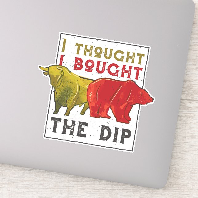 Sticker Cadeau des day traders - Citation Taureau et Ours  (Détail)