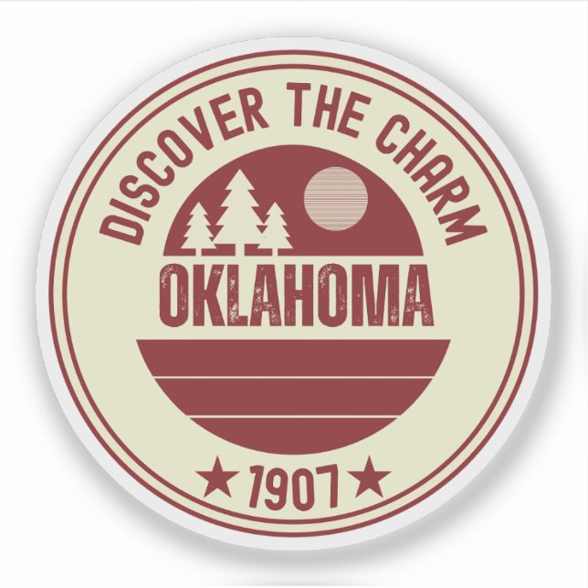 Sticker Cadeau d'État Oklahoma Sooners - OK (Devant)