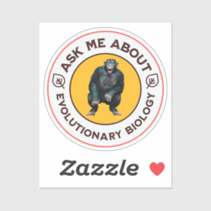 Sticker Cadeau d'humour de nerd sur l'évolution drôle de b
