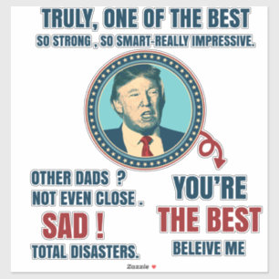 Sticker cadeau drôle pour la fête des pères papa
