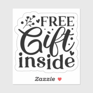 Sticker Cadeau gratuit à l'intérieur