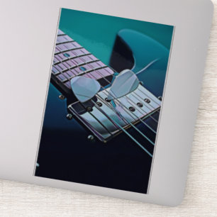 Sticker cadeau guitariste cool