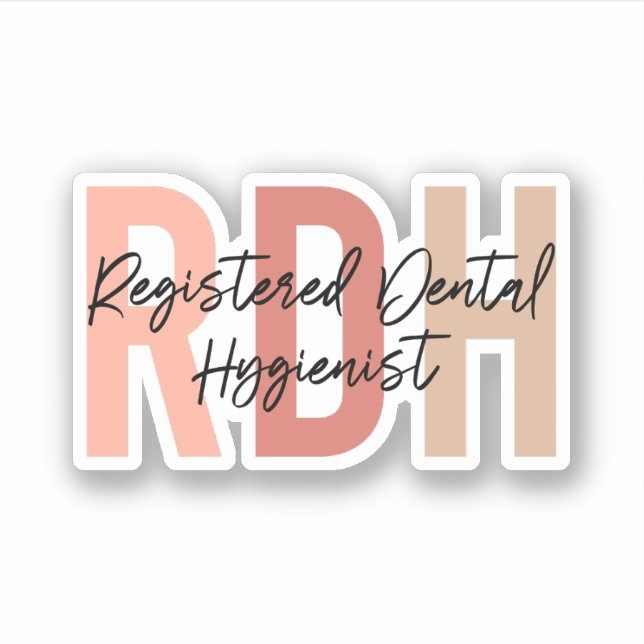 Sticker Cadeau hygiéniste dentaire recommandé, Hygiène den (Devant)