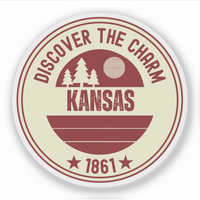 Sticker Cadeau Kansas Wheat State - Tournesol (Devant)