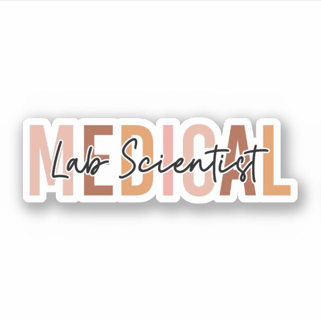 Sticker Cadeau MLS, scientifique de laboratoire Médicale (Devant)