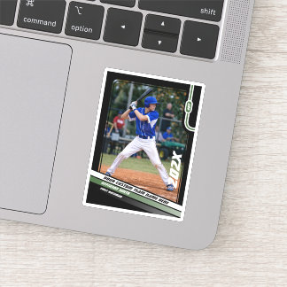 Sticker Cadeau personnalisé pour joueur de baseball en ver