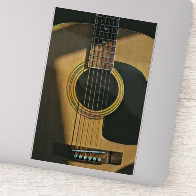 Sticker Cadeau pour musicien guitariste (Détail)