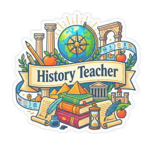 Sticker Cadeau Vintage pour Enseignant Professeur d'Hist