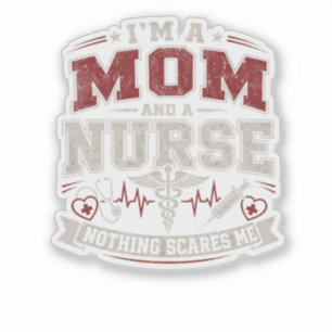 Sticker Cadeau vintage pour maman infirmière et maman le j