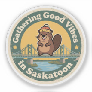 Sticker Cadeau Vintage Saskatoon SK Good Vibes