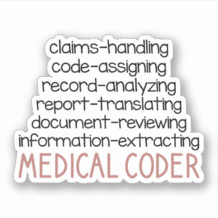 Sticker Cadeaux Coder Médicales, Codage Médicale