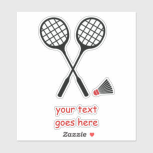Sticker Cadeaux de badminton, raquette et billetterie