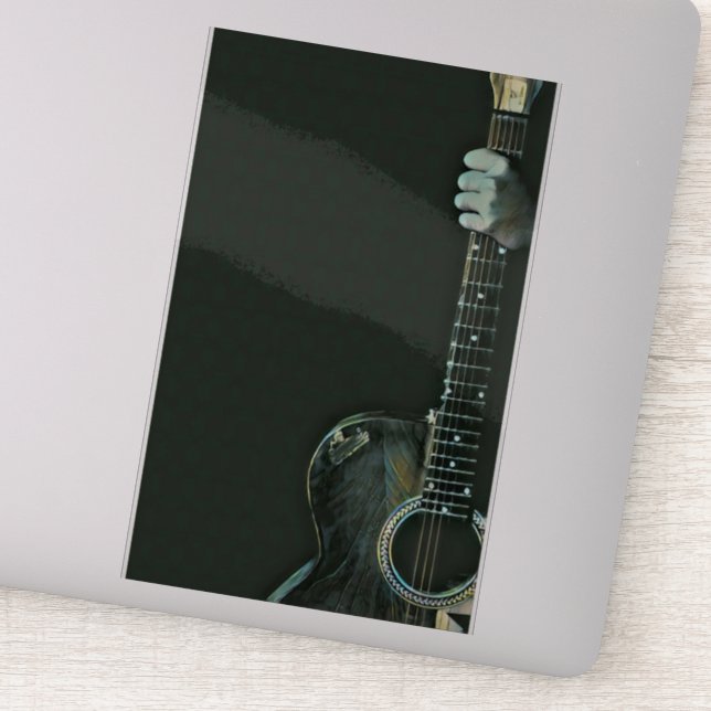 Sticker Cadeaux de basse guitariste (Détail)