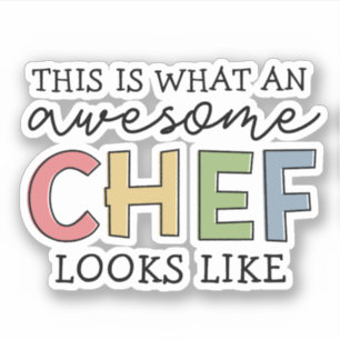 Sticker Cadeaux de Chef géniaux Meilleur Chef Jamais Drô