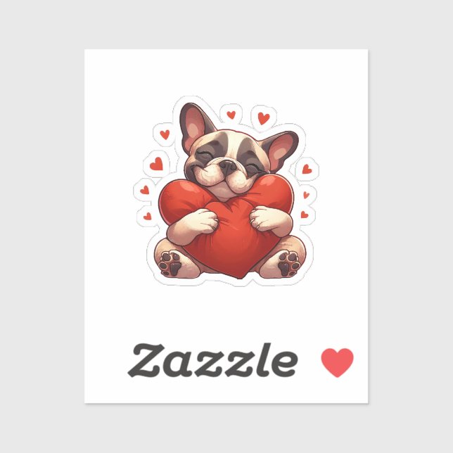 Sticker Cadeaux de la Saint-Valentin Pitbull (Feuille)