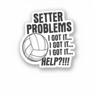 Sticker Cadeaux de volley-ball Amusants Problèmes de régla