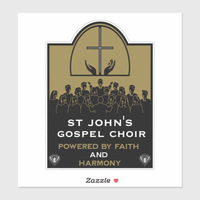 Sticker Cadeaux d'église de chœur gospel (Feuille)