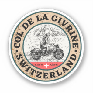 Sticker Cadeaux moto Col de la Givrine swiss-alps
