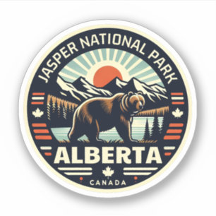 Sticker Cadeaux Parc national Jasper Alberta Canada