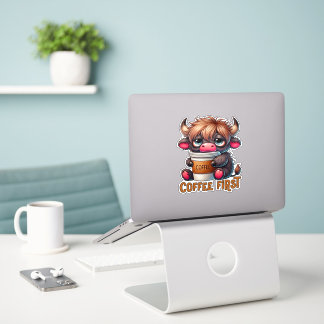Sticker Cadeaux pour amateurs de café en premier