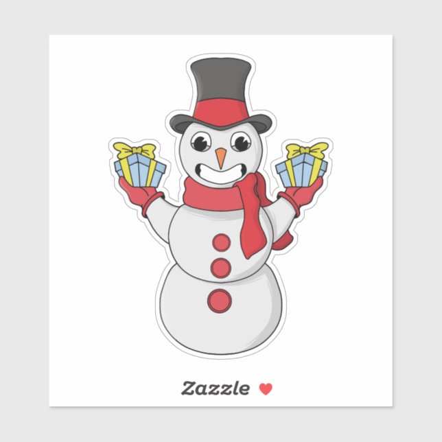 Sticker Cadeaux pour vous de Snowman (Feuille)