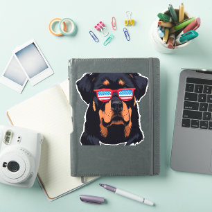 Sticker Cadeaux Rottweiler amoureux