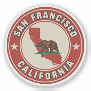 Sticker Cadeaux vintage San Francisco, Californie