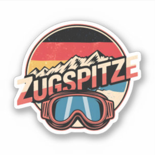 Sticker Cadeaux vintage Zugspitze bavarois nature extérieu