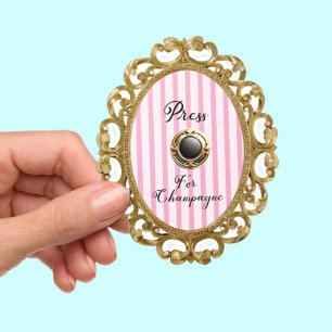 Sticker Cadre Luxe Baroque Or Rose Champagne Pressé