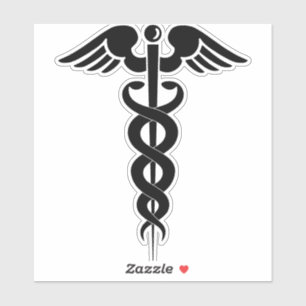 Sticker caduceus medical