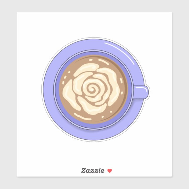 Sticker Café au Lait Fleur de Rose (Feuille)