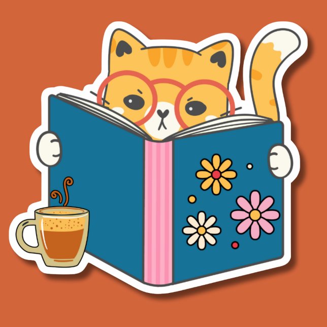 Sticker Café, chats et classiques imperméables (Créateur téléchargé)