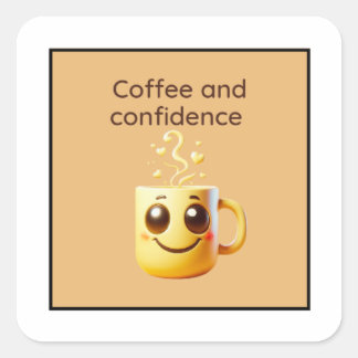 Sticker Café Et Confiance