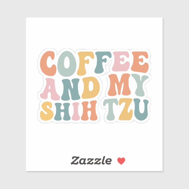 Sticker Café et mon Tzu (Feuille)