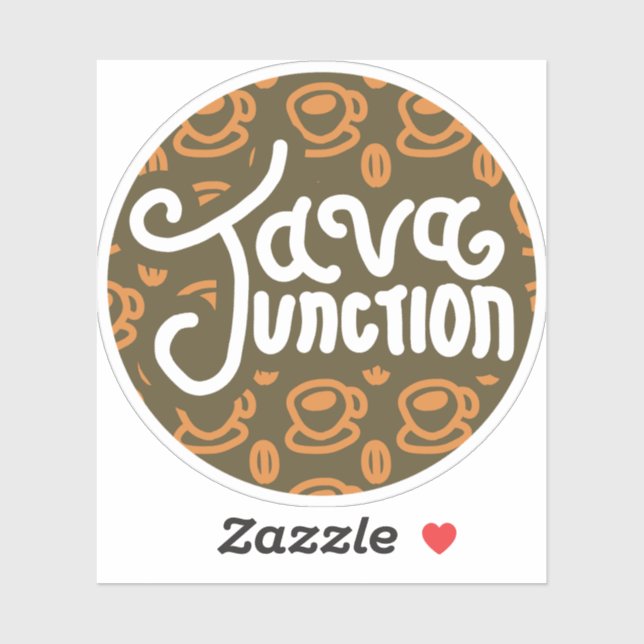Sticker Café jonction Java et Brown de haricots (Feuille)